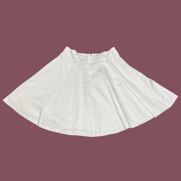 Midi Skirt For Women,Pleated, Flowy, Skater, Flair, Church white Sz14 - Picture 1 of 10
